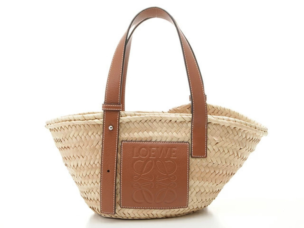 Loewe handbag basket bag palm leaf calfskin